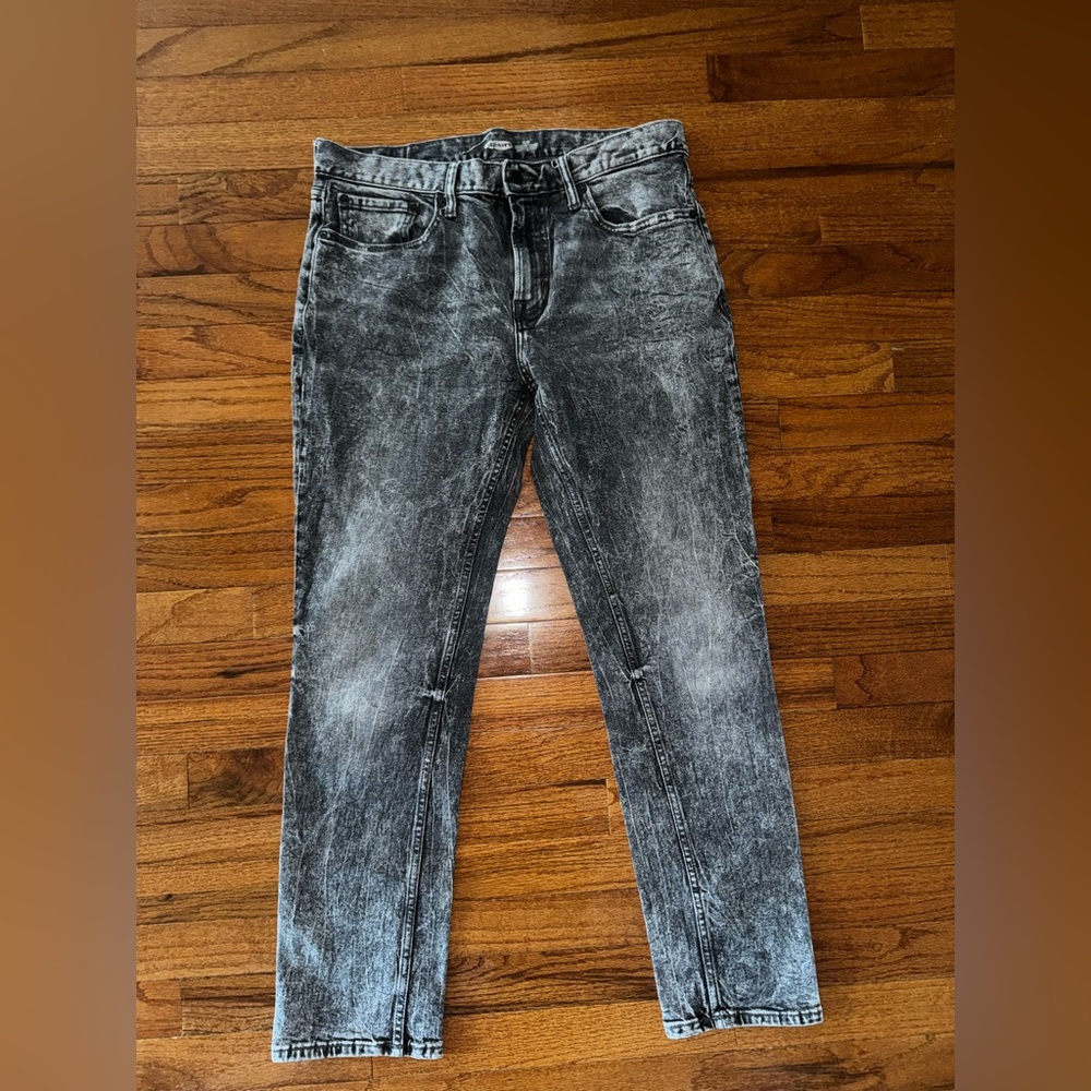 Old Navy Men's Black Acid-Wash Skinny Jeans 32x30